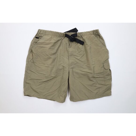 Vtg 90s Y2K Streetwear Mens Large Faded Belted Packable Trekking Cargo Shorts - Picture 1 of 11